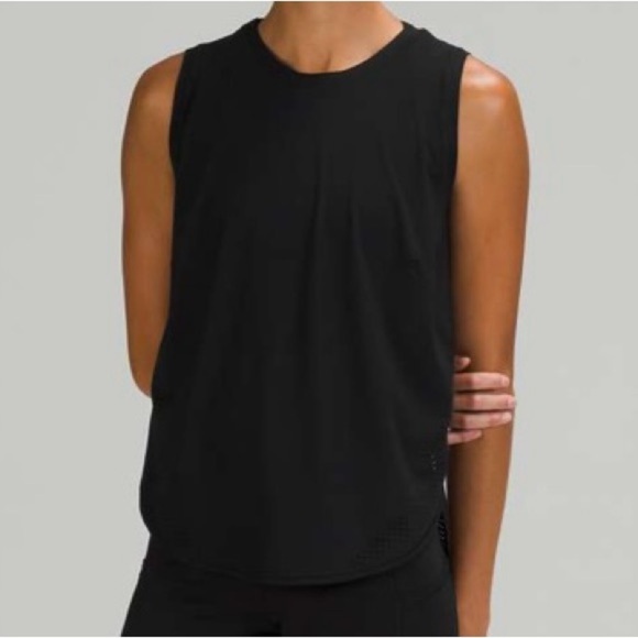 lululemon High Neck split Hem Run Tank - Picture 1 of 8